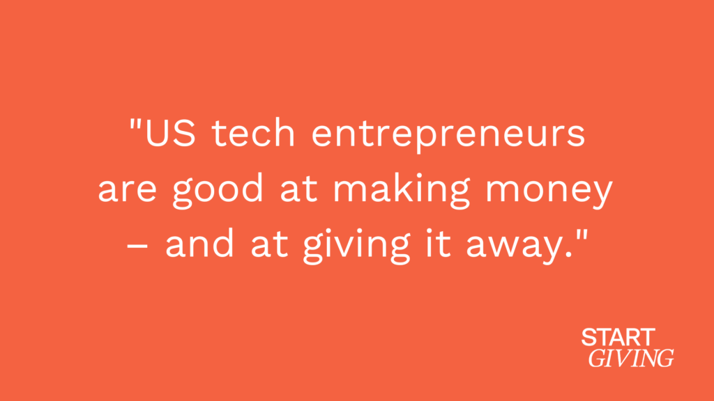 US tech entrepreneurs are good at making money - and at giving it away