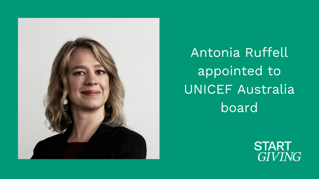 Antonia Ruffell UNICEF Australia announcement