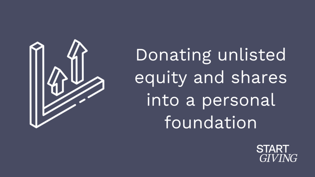Donating equity and shares